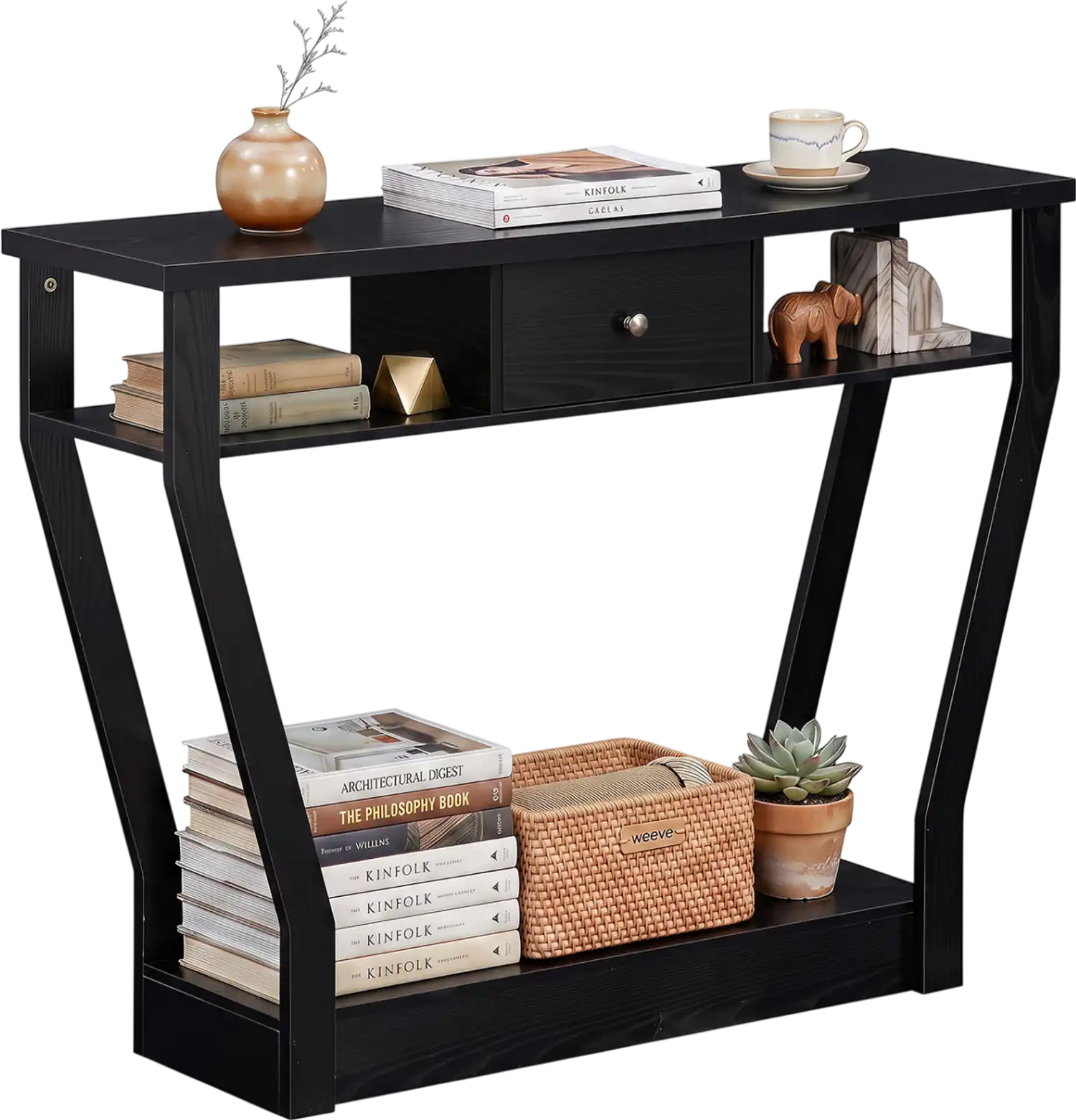 Costway Console Hall Table Storage Drawer Shelf 49160235 New