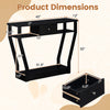 Curved frame modern console table with a storage drawer, featuring dimensions of 43"x12"x32" for entryway organization.