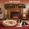 Curved 26-inch electric fireplace insert with remote control, overheat protection, and customizable flame settings for.