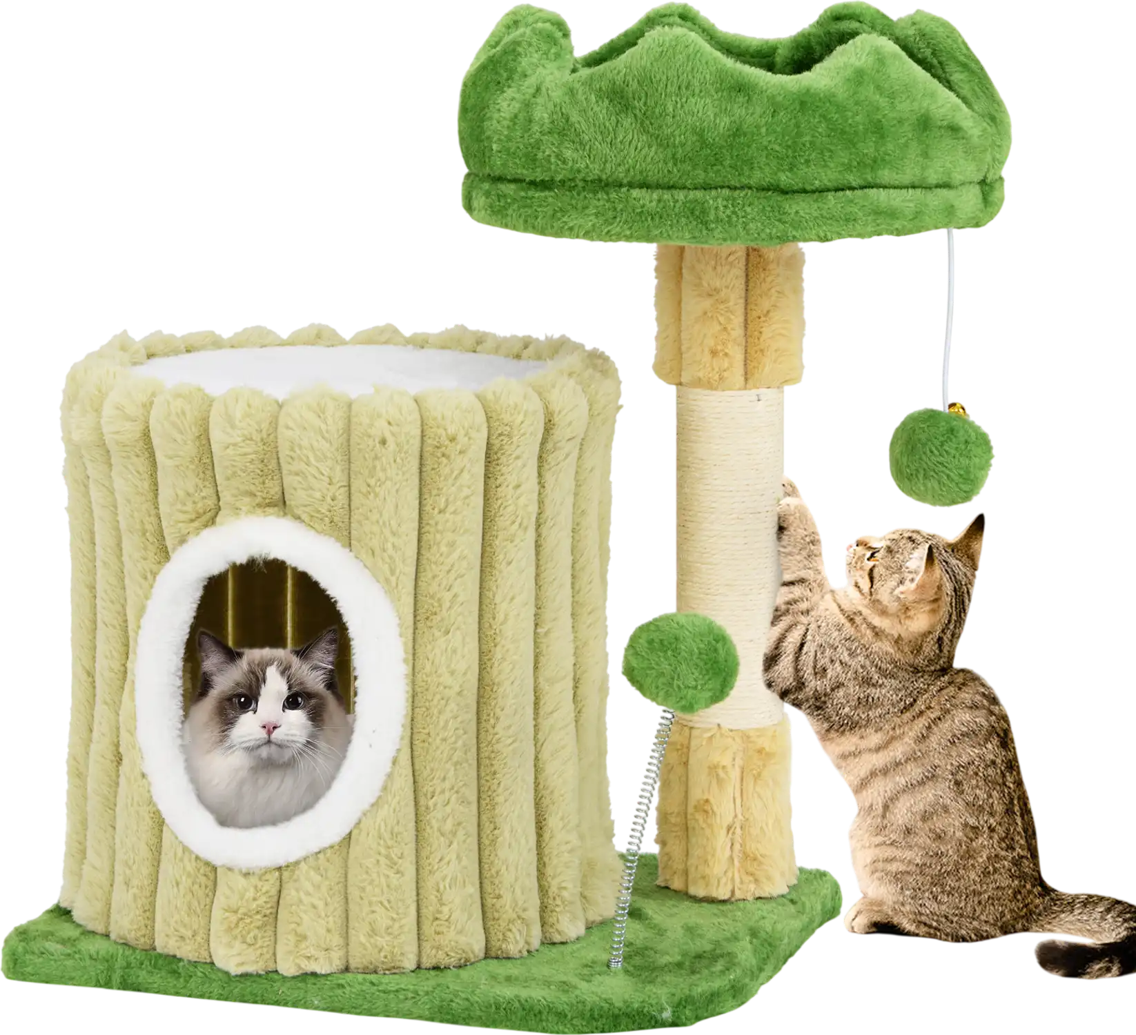 Costway Cute Cat Tree Sisal Scratching Posts Dangling Ball 62471935 New