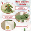 Christmas tree-shaped toy with detachable cushion, sisal scratching posts, and cozy gift box condo for cats.