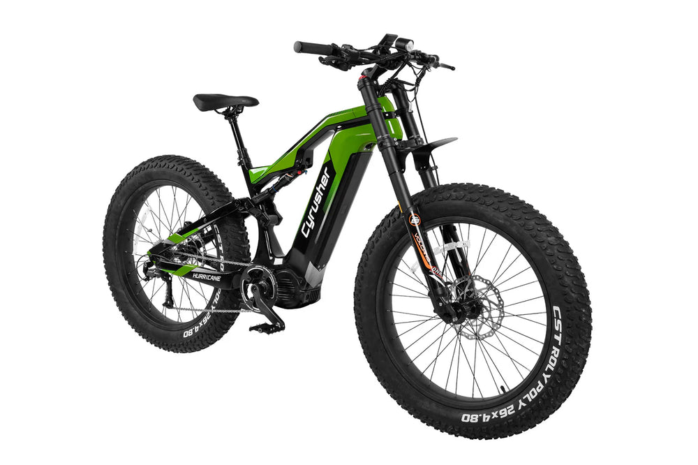 Cyrusher Hurricane Electric Bike Carbon Fiber Mid-Drive 25 MPH 55 Mile Range 1000W New