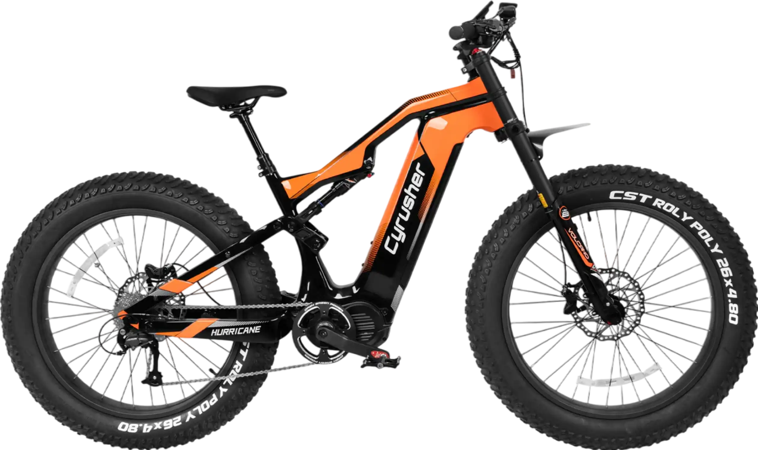 Cyrusher Hurricane Electric Bike Carbon Fiber Mid-Drive 25 MPH 55 Mile Range 1000W New