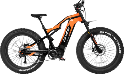 Cyrusher Hurricane Electric Bike Carbon Fiber Mid-Drive 25 MPH 55 Mile Range 1000W New