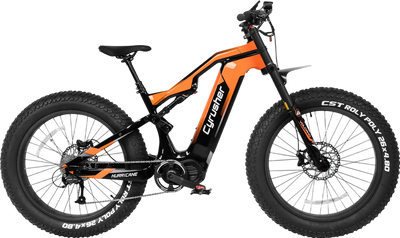 Cyrusher Hurricane Electric Bike Carbon Fiber Mid-Drive 25 MPH 55 Mile Range 1000W New
