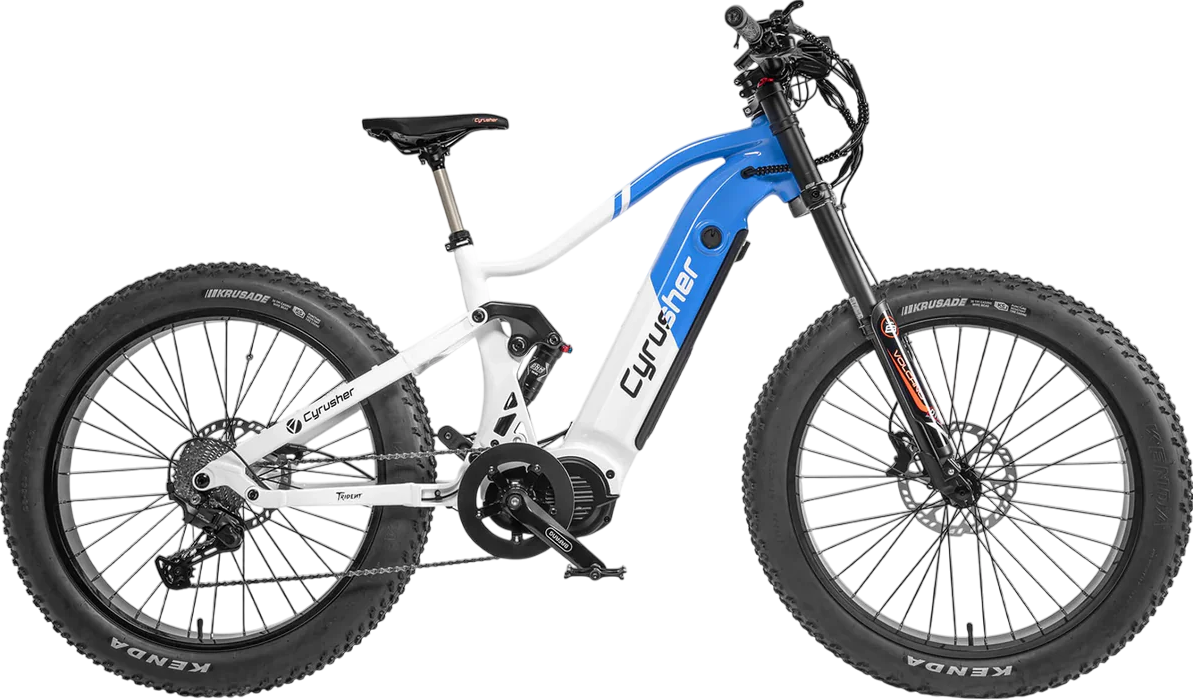 Cyrusher Trident Electric Bike Mid-Drive 28 MPH 75 Mile Range 1000W New