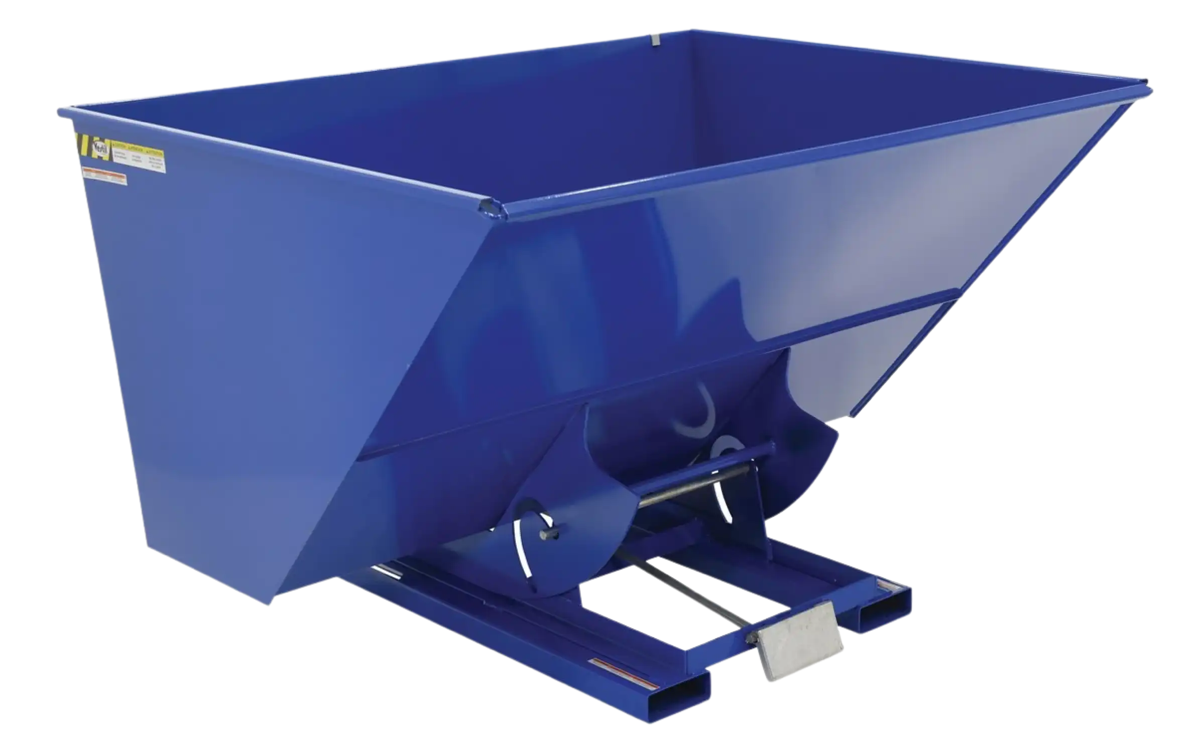 Vestil D-300-HD 6,000 lb. Capacity 3 Cubic Yard Self-Dumping Steel Hopper with Bumper Release Blue New