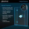 DreamLine Unidoor-X Hinged Shower Door Frameless 37.5-38" W x 72" H New