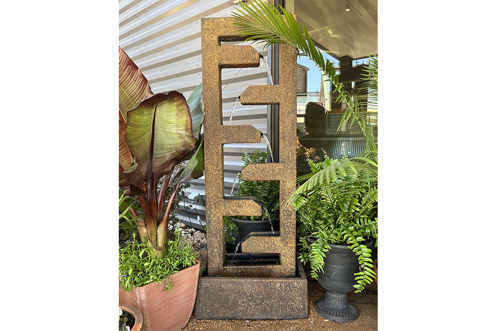 Exaco Cascade Fountain 71" Tall GRC Outdoor Water Feature D160 New
