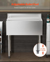 Vevor Commercial Underbar Ice Bin 20.7 Gal Stainless Steel with Sliding Lid and Bottle Holders New