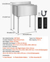Vevor Commercial Underbar Ice Bin 25.2 Gal with Sliding Lid and Bottle Holders New