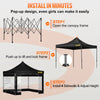 Vevor Pop Up Canopy Tent 10' x 10' Waterproof with Removable Sidewalls UV-Resistant Outdoor New