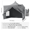 Vevor Pop-Up Canopy Gazebo Tent 10' x 10' Removable Sidewall with Bag UV Resistant Waterproof New