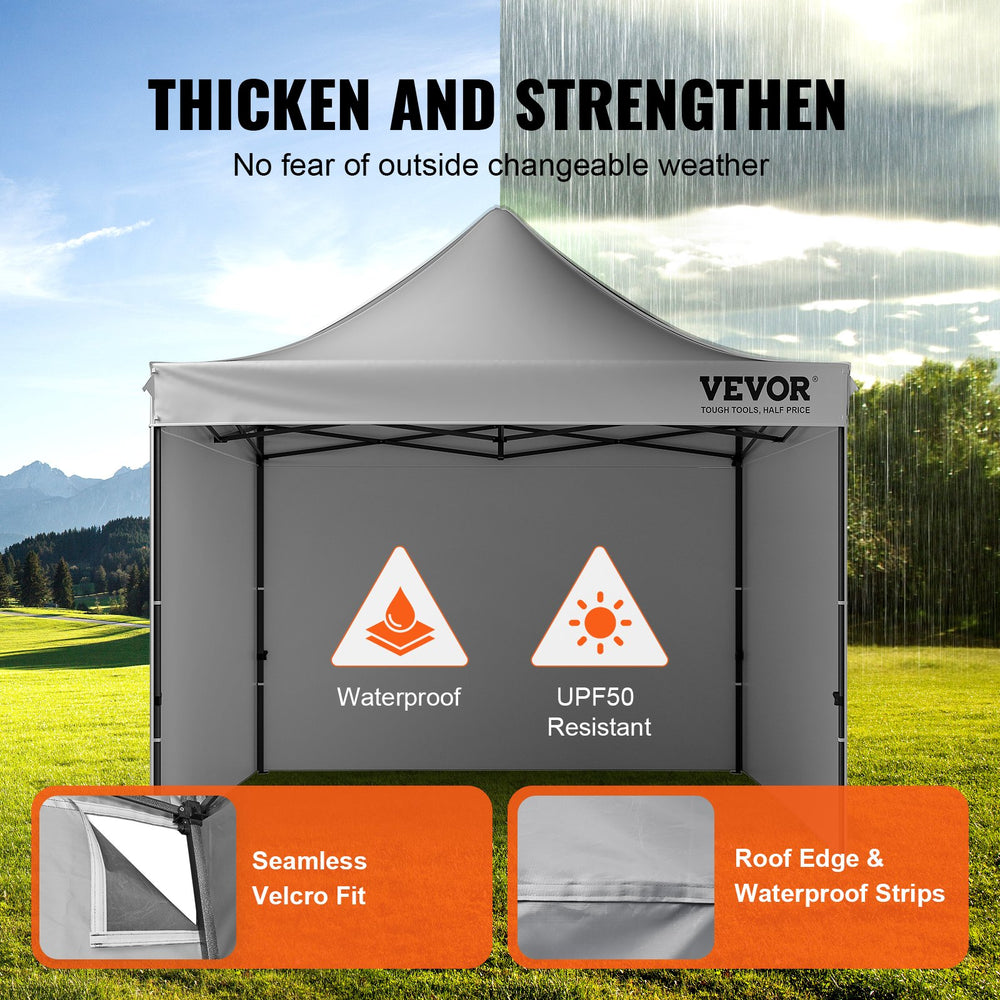 Vevor Pop-Up Canopy Gazebo Tent 10' x 10' Removable Sidewall with Bag UV Resistant Waterproof New