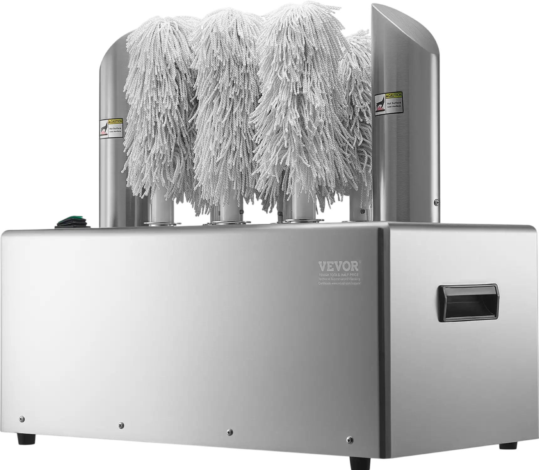 Vevor Wine Glass Polisher 8-Brush Electric 660 Glasses/Hr Stainless Steel with Hot Air Drying New