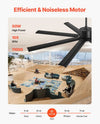 Vevor Ceiling Fan 72" with Light Remote 8-Blade DC Motor Reversible Indoor/Outdoor New