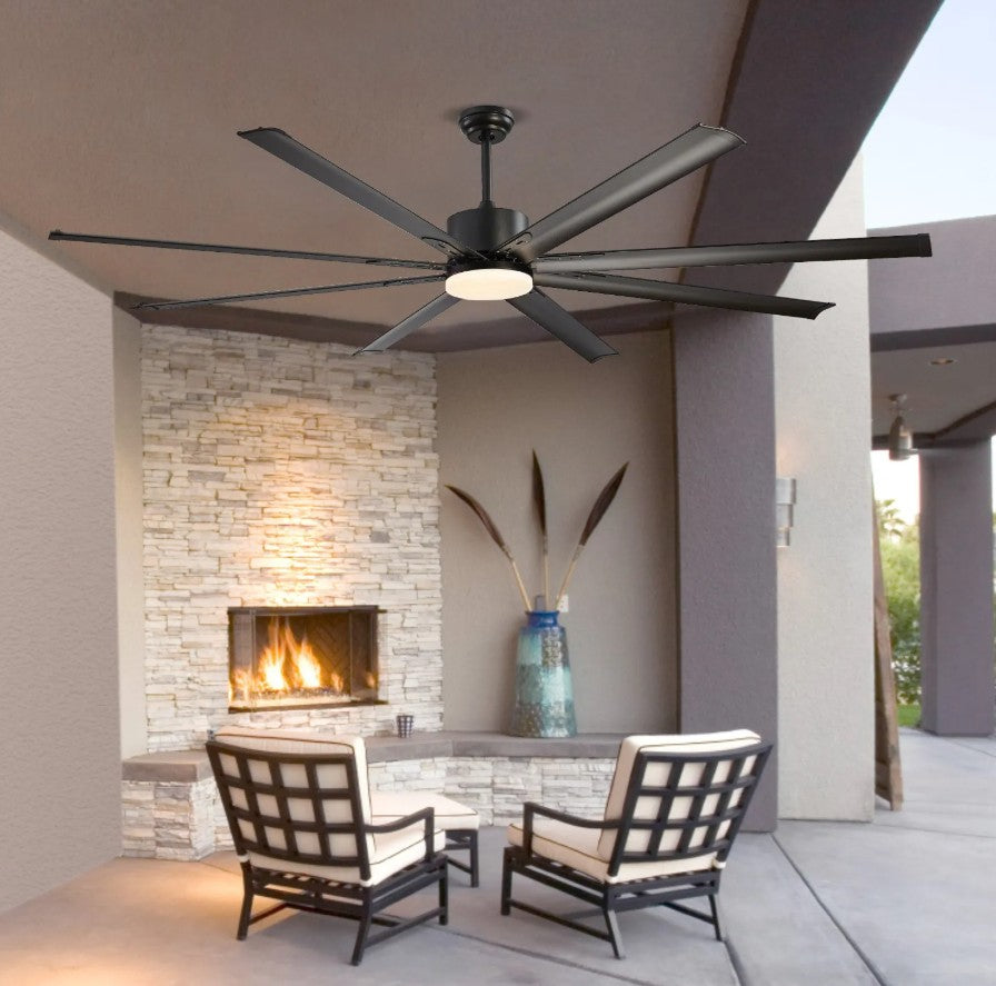 Vevor Ceiling Fan 84" with LED Light 6-Speed Remote Reversible DC Motor Indoor/Outdoor New