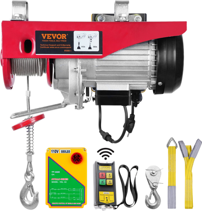 Vevor Electric Hoist 880 Lbs Lifting 850W 120V 40' Steel Cable and Wireless Remote New