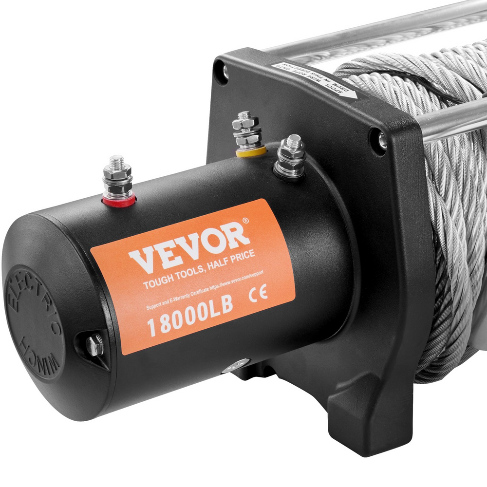 Vevor SEC16800T Electric Winch 12V 18000 lbs Load Capacity 7/16