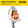 Vevor Electric Hoist 507 Lbs. Capacity 98' Steel Wire Rope 110V 1300W Electric Winch with Remote Control New