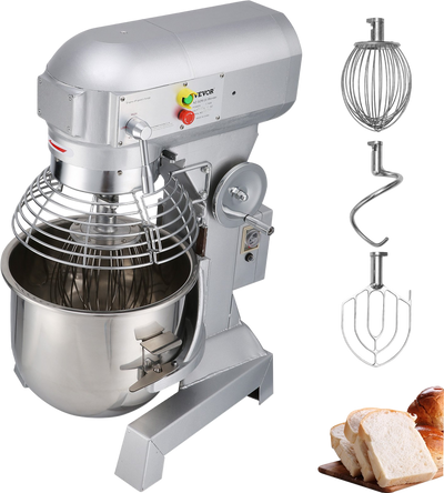 Vevor Food Mixer 20 Qt Commercial 750W with Stainless Steel Bowl and 3 Adjustable Speeds New