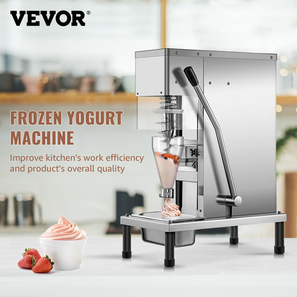 Vevor Frozen Yogurt Blending Machine 1400 RPM Commercial 110V 750W Stainless Steel New