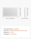 Vevor LED Bathroom Mirror 36" x 60" Anti-Fog and Dimmable Lighting New