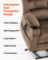 Vevor Power Lift Recliner Chair Dual Motor with Heat and Massage Suitable For 6'2" New