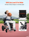 Vevor Electric Wheelchair 21" Seat 300 Lbs Capacity Adjustable Backrest Foldable 13 Mile Range New