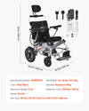 Vevor Electric Wheelchair 21" Seat 300 Lbs Capacity Adjustable Backrest Foldable 13 Mile Range New