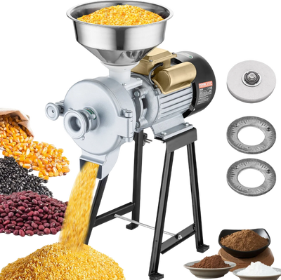 Vevor Electric Grain Grinder 3000W Wet and Dry Mill for Corn Wheat and Flour New