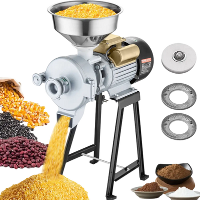 Vevor Electric Grain Grinder 3000W Wet and Dry Mill for Corn Wheat and Flour New