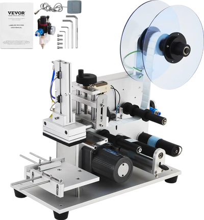 Vevor Flat Labeling Machine 25/60 PCS/Min Electric Applicator for Size Range 4.7