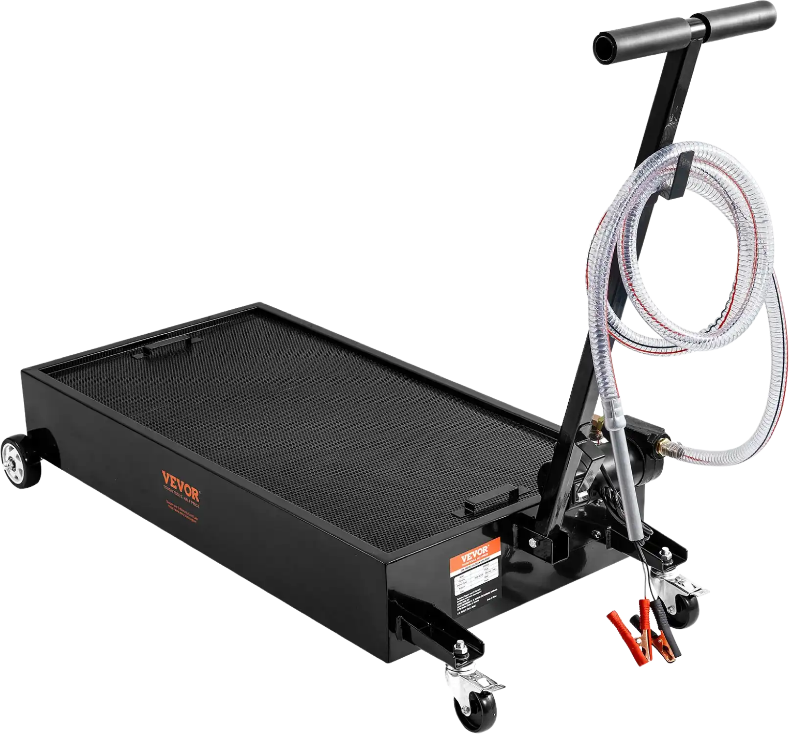 Vevor Oil Drain Pan 20 Gal. Low Profile 180W Electric Pump 8.2' Hose and Folding Handle New