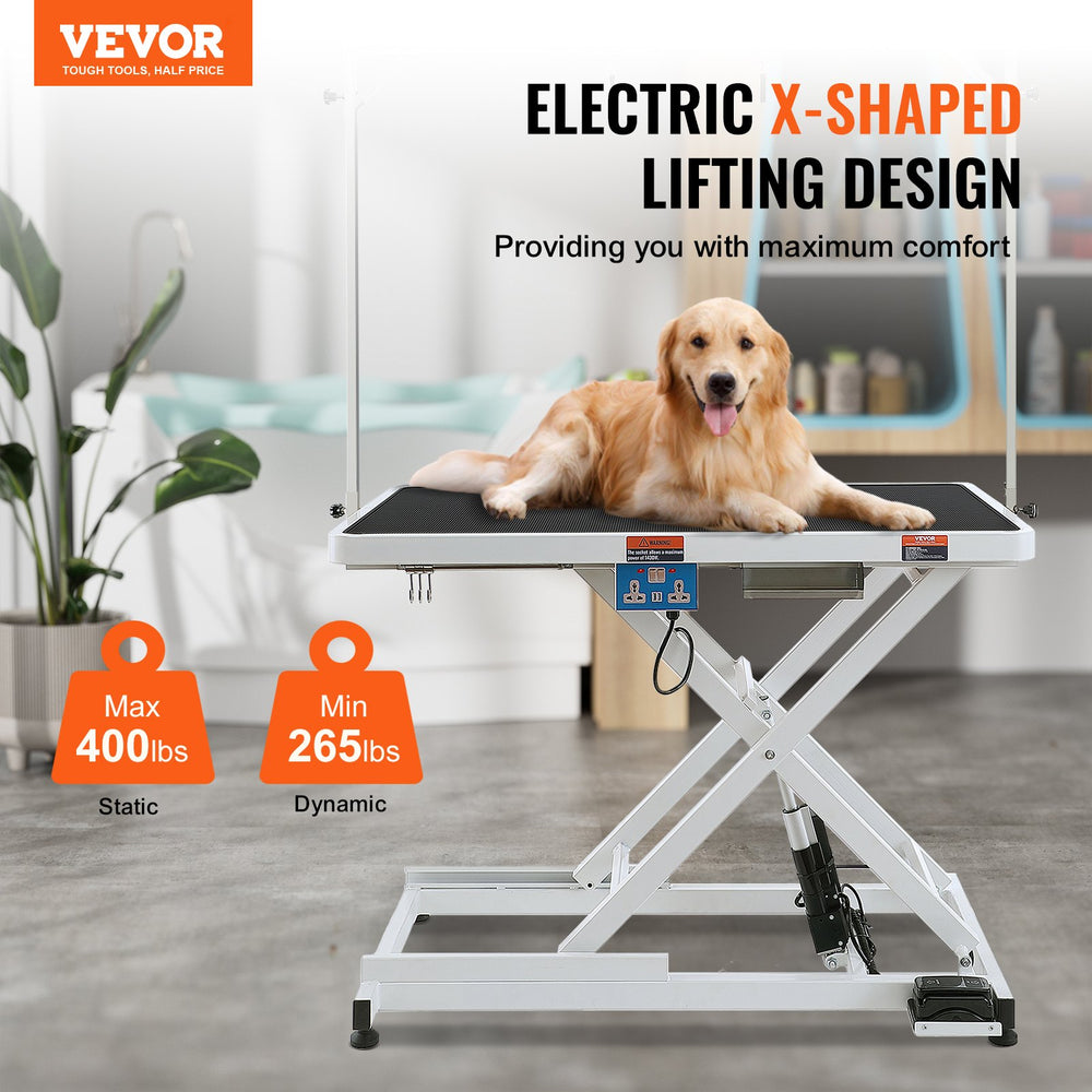 Vevor 50" Electric Pet Grooming Table Heavy Duty Height Adjustable Max Bearing 400 Lbs. New