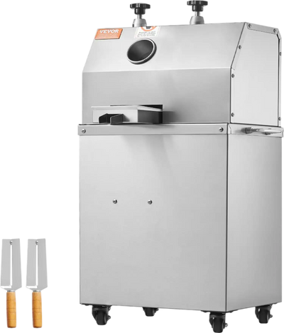 Vevor Electric Sugar Cane Juicer 750W 661 Lbs/H Output 3 Rollers Mobile Extractor New