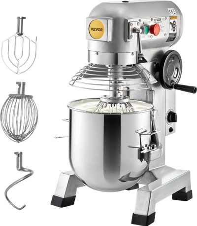 Vevor Commercial Food Mixer 20 Qt 750W 3 Speeds Timer Stainless Steel Bowl New