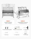 Vevor Spit Rotisserie BBQ Grill 56" 286 Lbs Capacity 60W Electric Roaster with Hooded Cover New