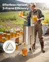 Vevor Electric 3-Frame Honey Extractor Stainless Steel Beekeeping Spinner with Adjustable Speed New