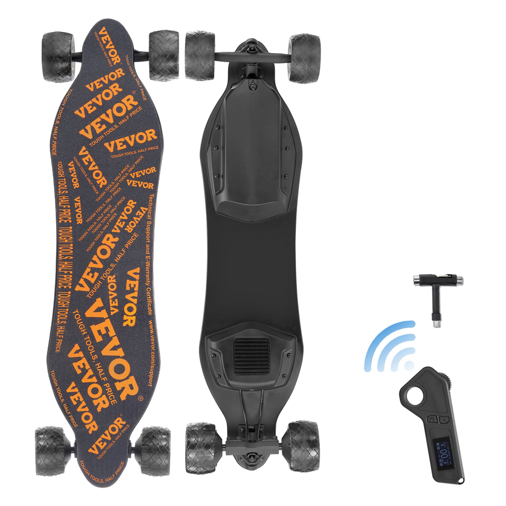 Vevor Electric Longboard Skateboard 37.4" 25 MPH 21.7-Mile Range with Remote Control New