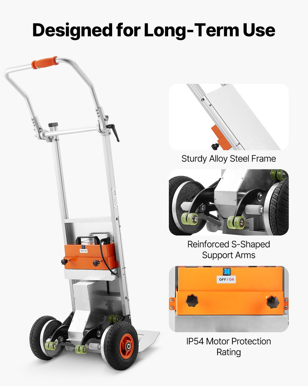 Vevor Electric Dolly 440 Lbs Stair Climbing System 400W Dual Speed with Adjustable Folding Handle New