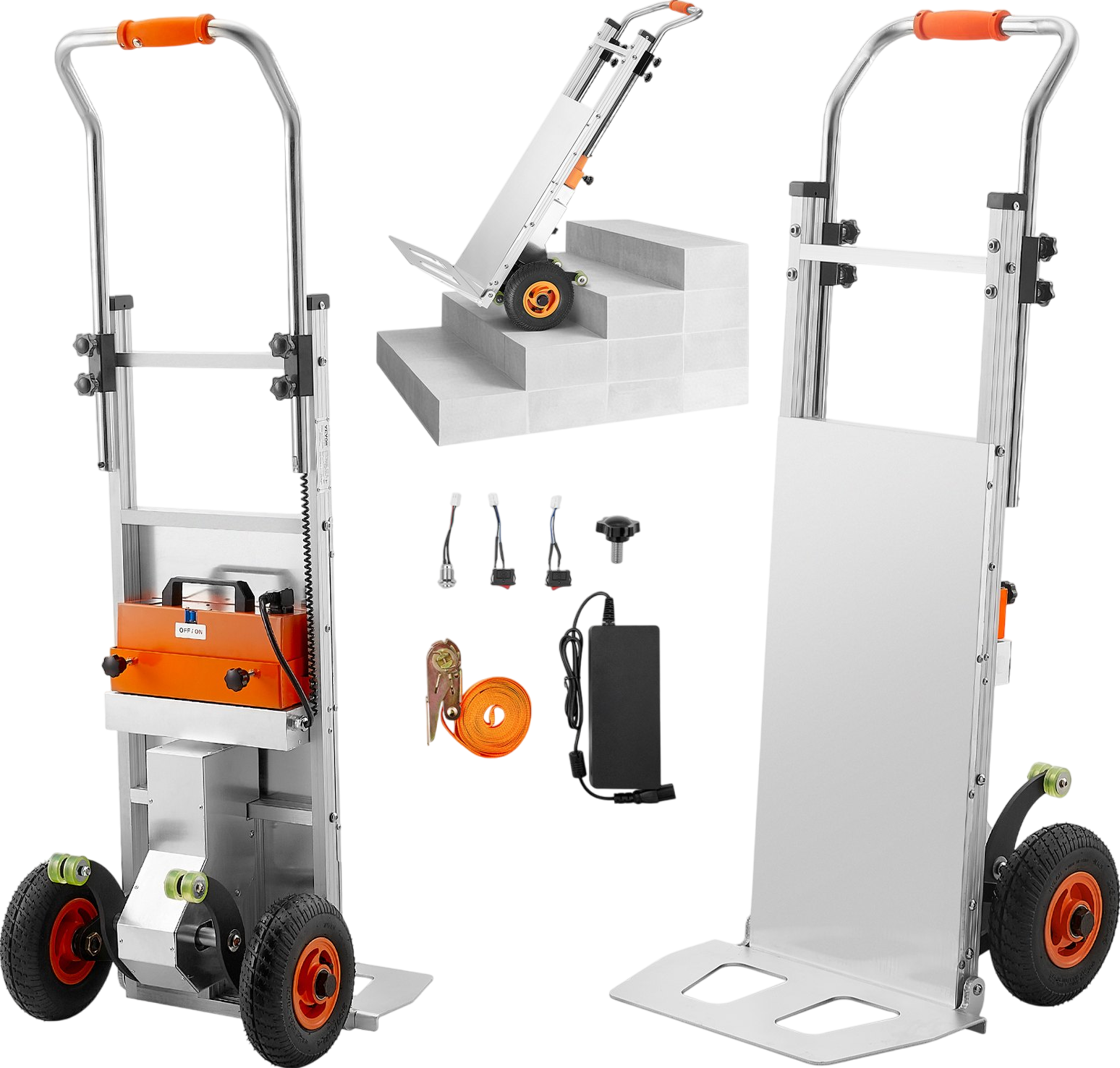 Vevor Electric Dolly 440 Lbs Stair Climbing System 400W Dual Speed with Adjustable Handle New