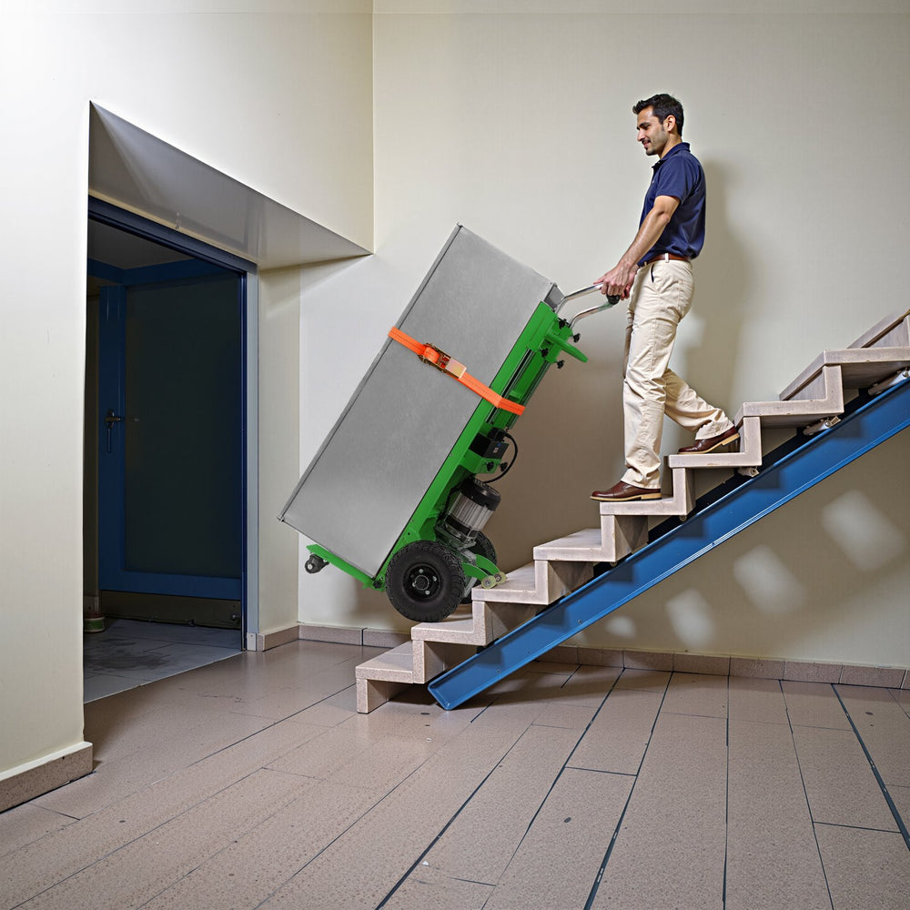 Vevor Dolly 880 Lbs Electric Stair Climbing System 500W Dual Speed and Anti-Slip Wheels New