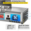 Vevor Refrigerated Condiment Prep Station 70.9" with Removable Cover 150W Stainless Steel 19.8 Qt New