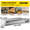 Vevor Refrigerated Condiment Prep Station 70.9" with Removable Cover 150W Stainless Steel 19.8 Qt New