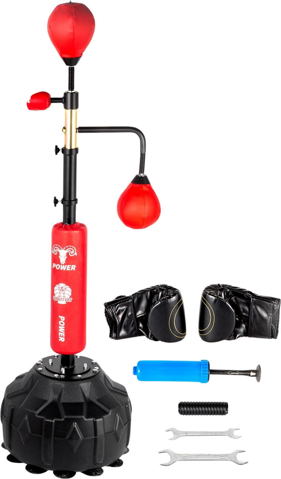 Vevor Boxing Speed Trainer Free-Standing with Adjustable Height Reflex Bar Two Balls and Gloves New