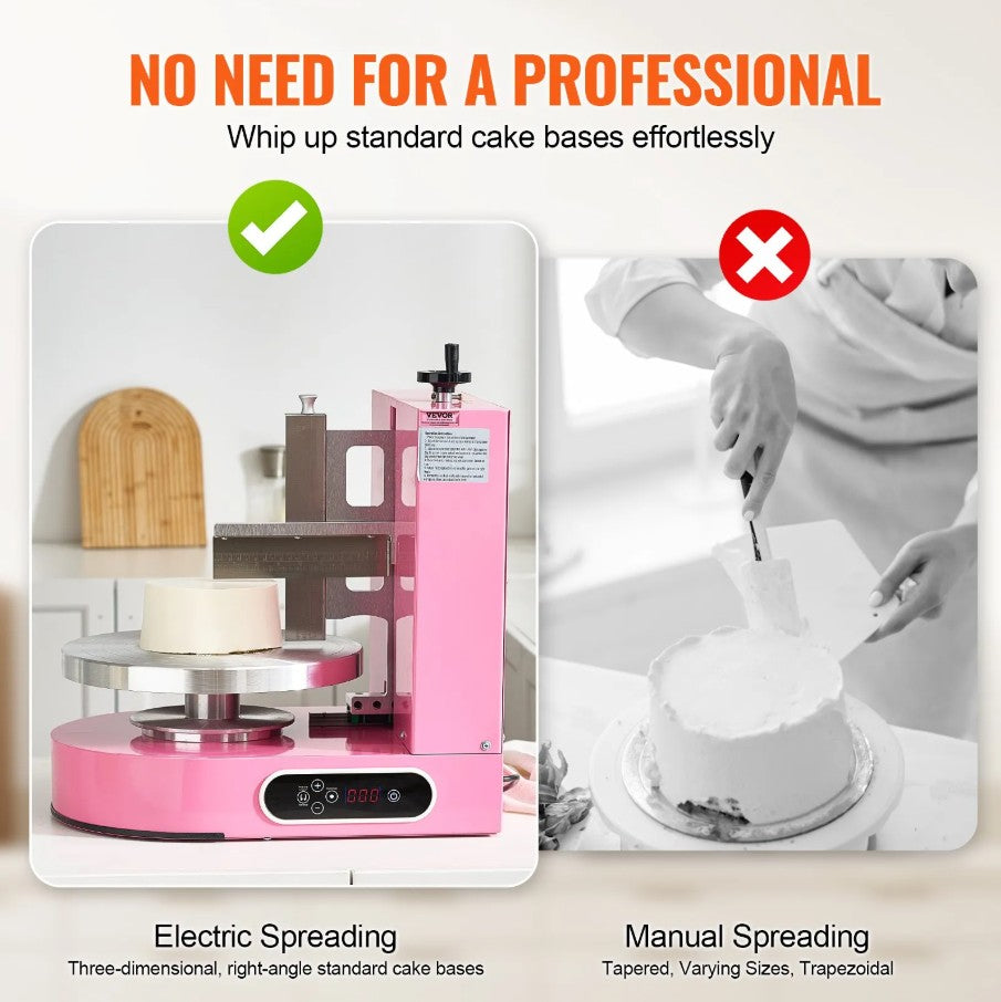 Vevor Cake Decorating Machine for 4"–12" Cakes with Adjustable Turntable New