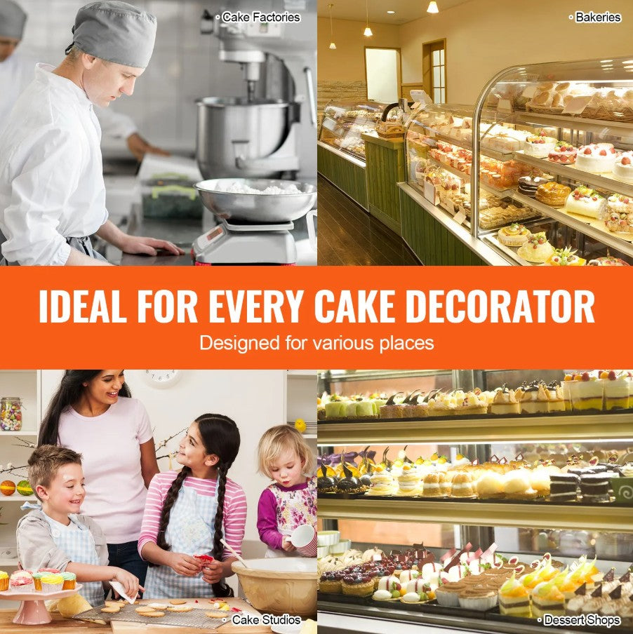 Vevor Cake Decorating Machine for 4"–12" Cakes with Adjustable Turntable New
