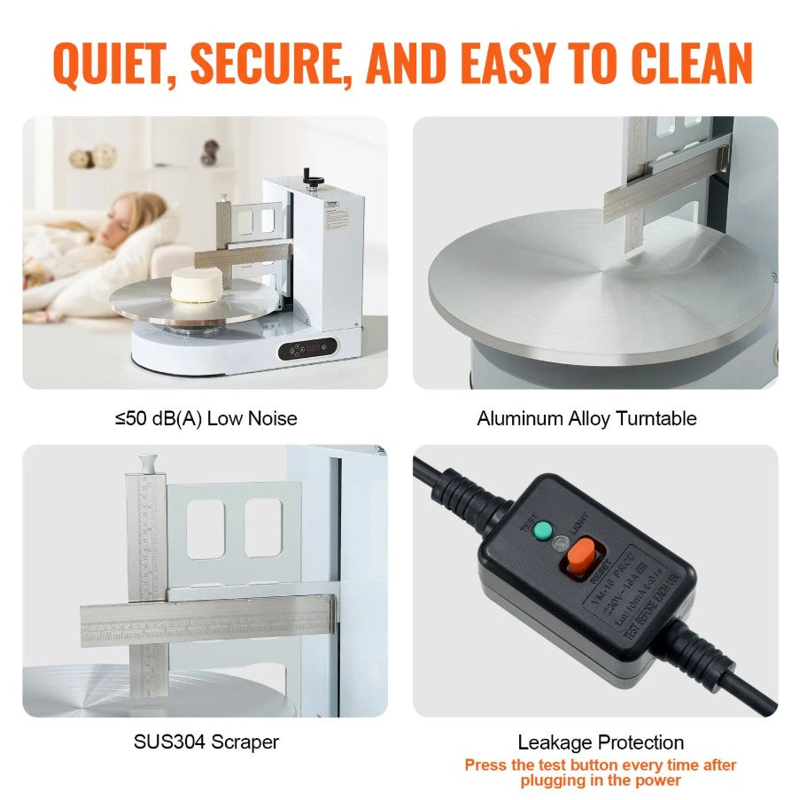 Vevor Electric Cake Decorating Machine 4" to 16" Cakes Adjustable Turntable New