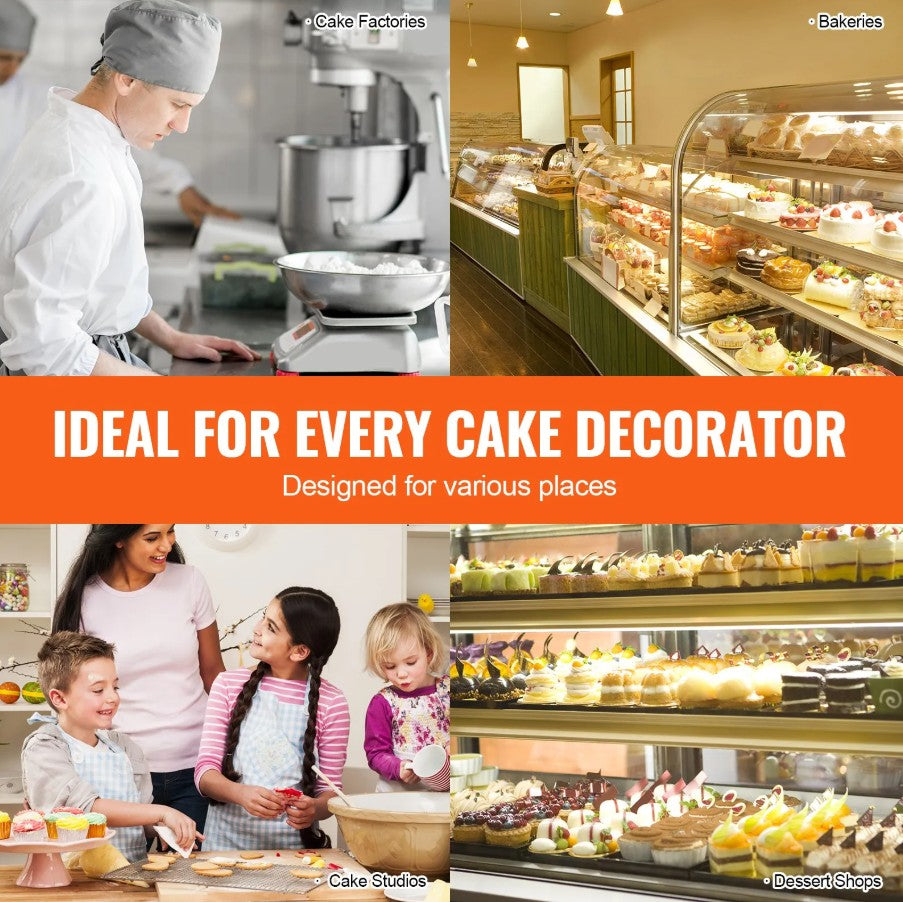 Vevor Electric Cake Decorating Machine 4" to 16" Cakes Adjustable Turntable New